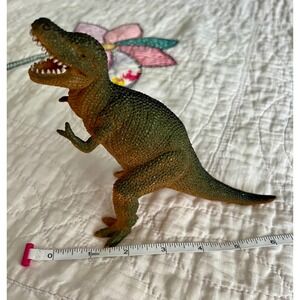 Boley Tyrannosaurus Rex T-Rex Dinosaur Action Figure Toy Green Orange 6.5 inch